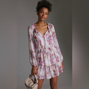 Anthropologie - LoveShackFancy Pink Combo mini dress - Size Large